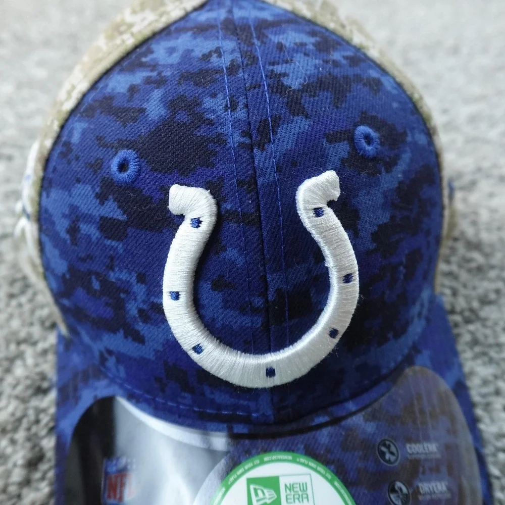 Indianapolis Colts Hat Cap Boys One Size Fitted Blue Camo NFL‎ Football New Era